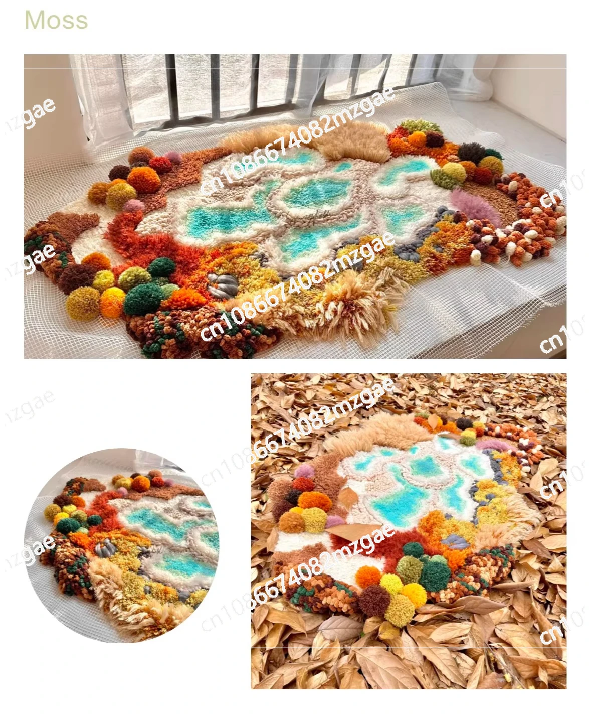 Carpet Material Pack for Handmade DIY Rugs, Custom Bedroom Floor Mat & Housewarming Gift Craft Kit