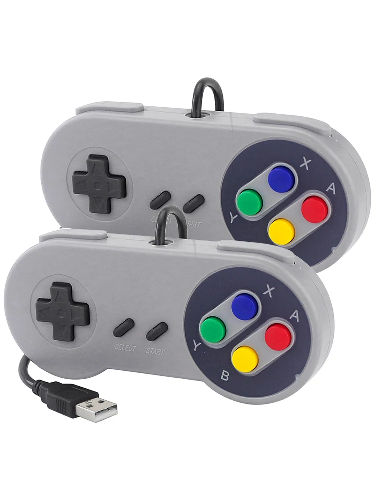 Manette de jeu USB rétro, 2 pièces, contrôleur filaire pour PC NESPi RetroPie, contrôle de jeu pour Raspberry Pi 4 B