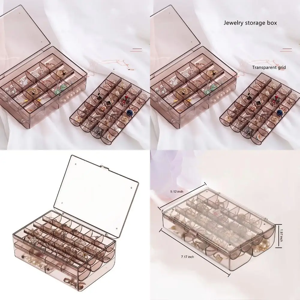 

Big Size Portable Plastic Jewelry Box with Partition Buckle for Convenient Storage of Jewelry