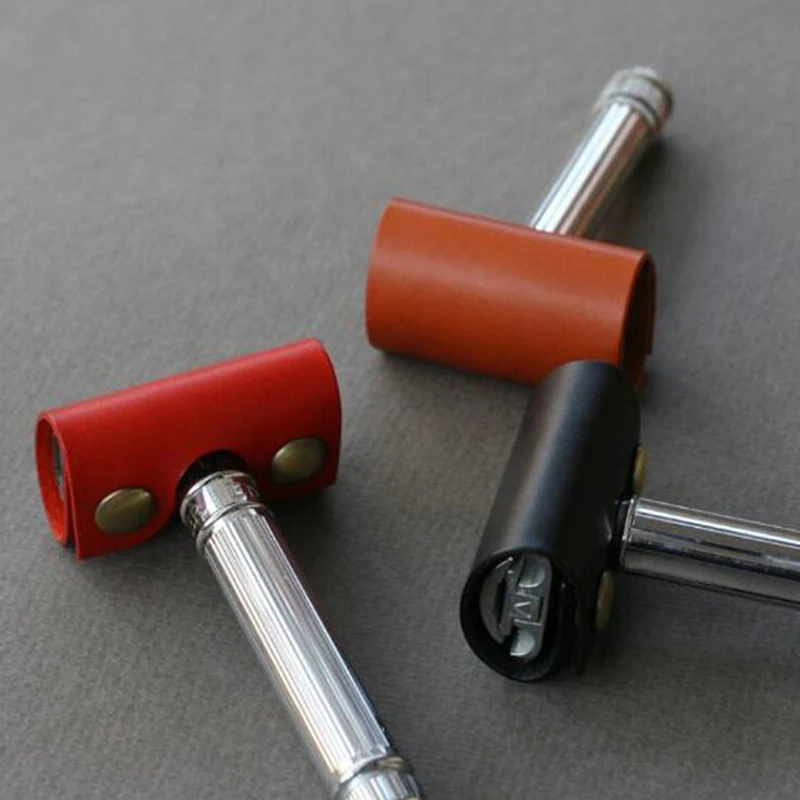 New 1pc Razor Protective Cover Safety Razor Leather Protective Cover Cutter Head Protective Cover Without Razor 60*42mm