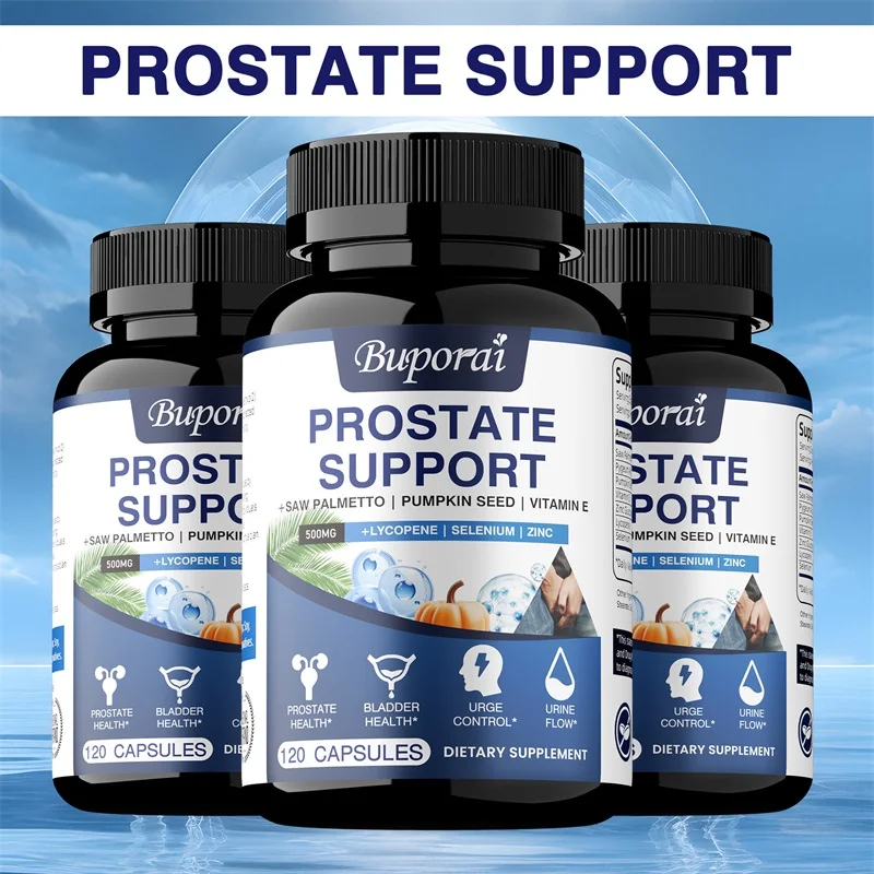 

Prostate Support - Supports Prostate Health, Bladder Control and Urinary Tract Health, and Relieves Frequent Urination