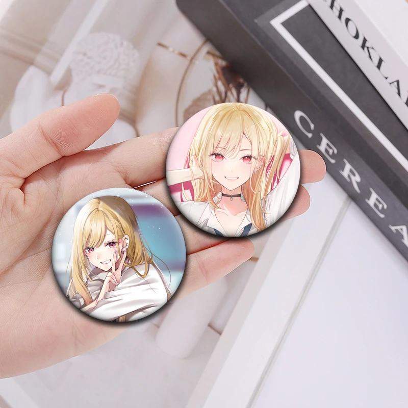 My Dress-Up Darling Badge Marin Kitagawa Brooches Anime Cute Enamel Pins for Cosplay Accessory Backpack Decoration Otaku Gifts