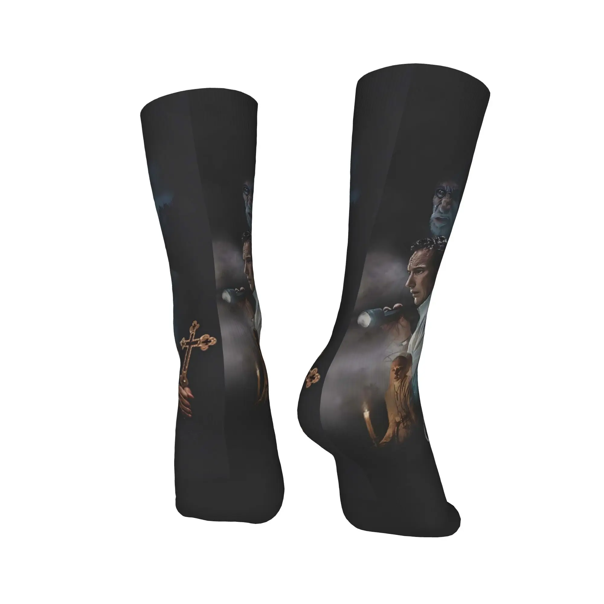 The Conjuring آخر طقوس Horron الجوارب جوارب مخصصة المضادة للانزلاق النساء الرجال الجوارب الدافئة لينة الشتاء الرجعية الدراجات الجوارب #4