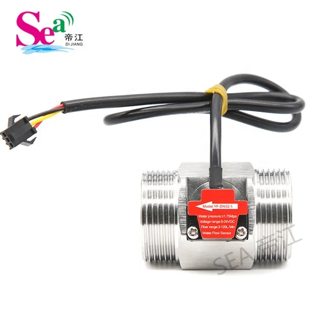 

Diameter 1.25 Inch Large Stainless Steel Pipe Water Flow Sensor YF-DN32-S Used for Water Heater System Dijiang Product