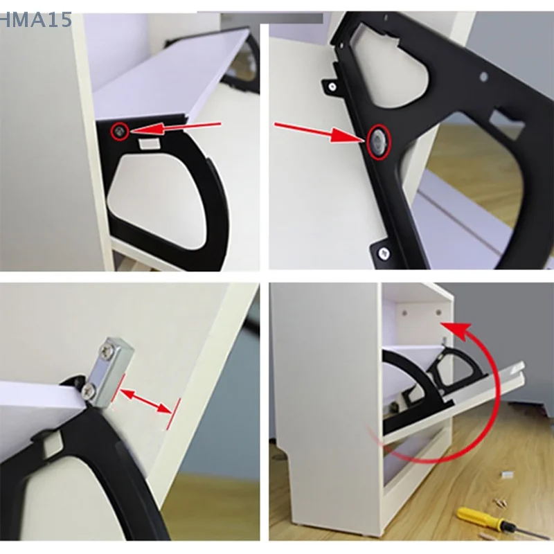 [HM]2PCS Shoe Cabinet Hinges Steel Shoe Rack Shelf Flip Rack Hardware Frame Shoe Rack Hinges Durable