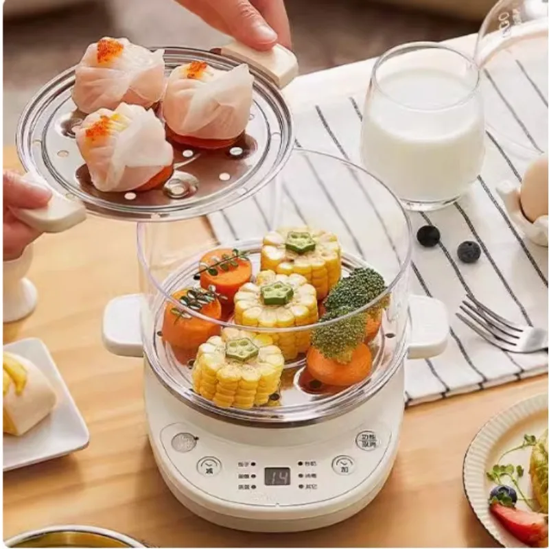 Egg cooker Household breakfast Mini machine Automatic power failure Appointment timing Double layer
