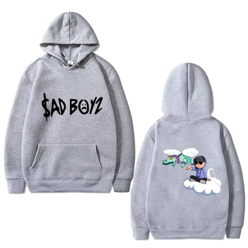 เสื้อฮู้ดพิมพ์ลายการ์ตูน jad H Sad Boyz สำหรับฤดูใบไม้ร่วงฤดูหนาวเสื้อสเวตเตอร์สไตล์ฮาราจูกุแขนยาวแบบสวมหัว