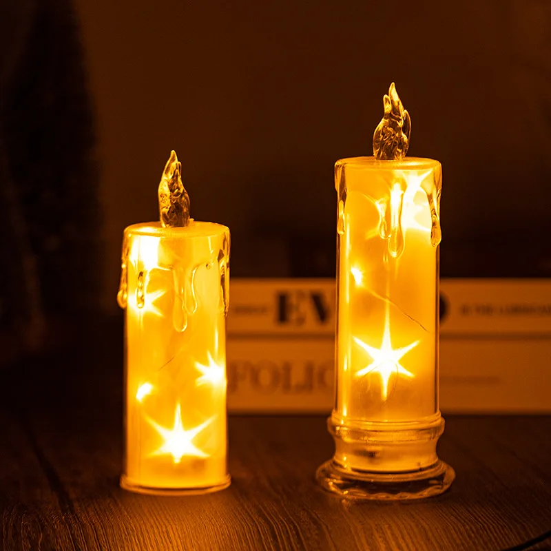 هالوين البومة مضحك LED شمعة إلكترونية أضواء ديكور المنزل #2