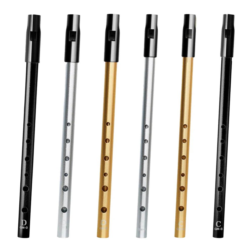 Hot Sales Versatile Irish Whistle Flute C D Bb Key 6Hole Flute Portable Lightweight Alloy For Woodwind Instrument Bags Parts