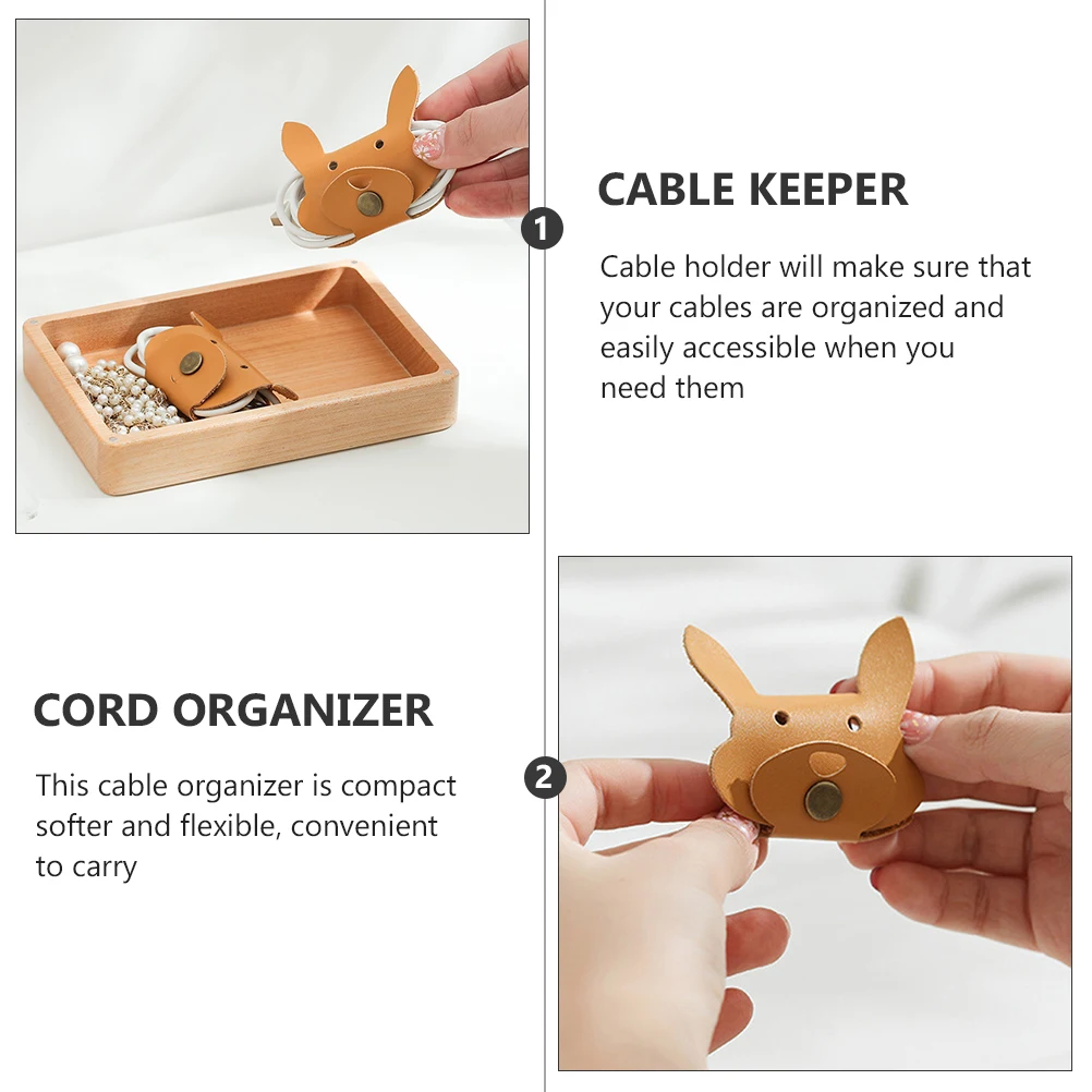 

3 Pcs Data Cable Organizer Wire and Chargers Utility Box Desk Holder Management Holders Keeper Winder Cord