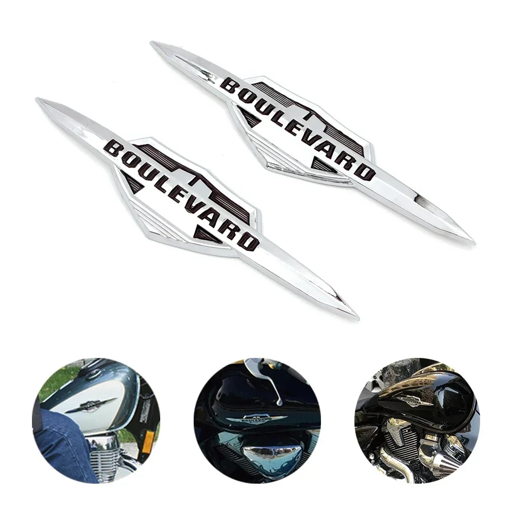 Motorcycle Gas Tank Chrome Plastic Emblem Badge Sticker Decoratieve Decals Voor Suzuki Boulevard C50 M50 C90 M90 C4109R M109R