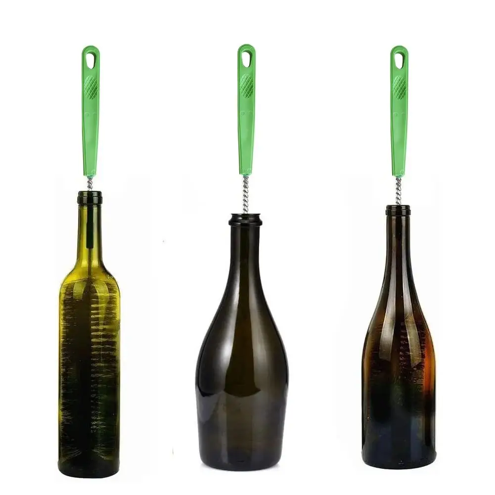 Cepillo para botellas de agua con mango largo de 40cm, limpiador flexible y doblable para lavar botellas de cuello estrecho, decantadores de vino, tuberías de kombucha