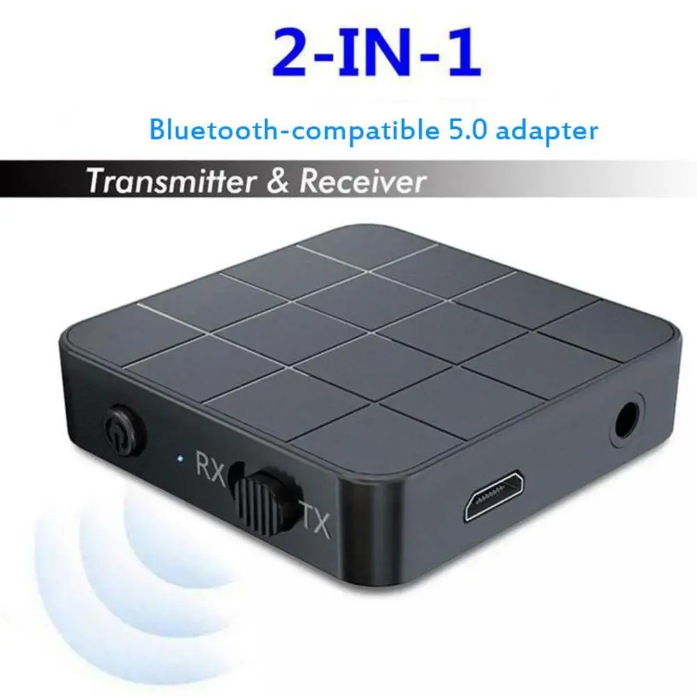 2 In 1 Bluetooth 5.0 Bluetooth Adapter Voor Auto Tv-Computer Hoofdtelefoon Ontvanger Zender Aanpasbare Audio-Interface