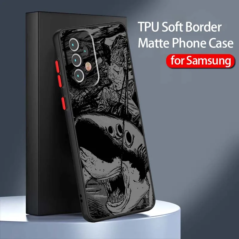 الفاخرة بالمنشار رجل الفن لسامسونج A73 A72 A71 A55 A54 A53 A52 A51 A35 A25 A15 A14 5G متجمد شفافة جراب هاتف