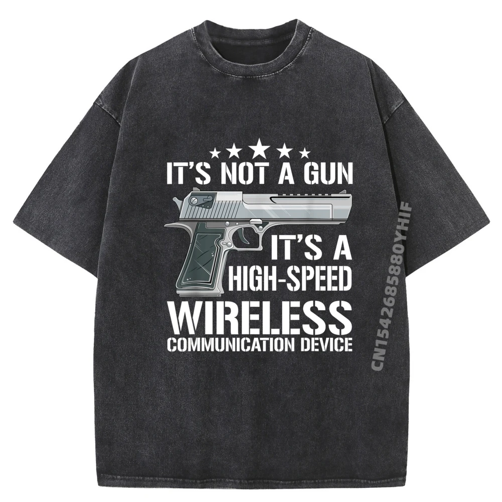 

Its Not A Gun Meme Funny Its Not A Gun Clothing Vintage T Shirt Men Comfortable High Quality Men's Washed T-Shirt