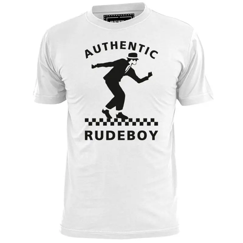 

Mens Authentic RudeBoy 2 Tone Ska T Shirt Specials Madness Hall Rude Boy Dekker