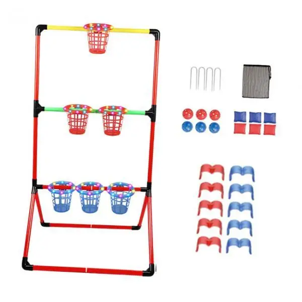Gioco di secchiello per sacchi di fagioli con cestino Sacchetti di fagioli per prato Toss Party Game Giocattoli da cortile