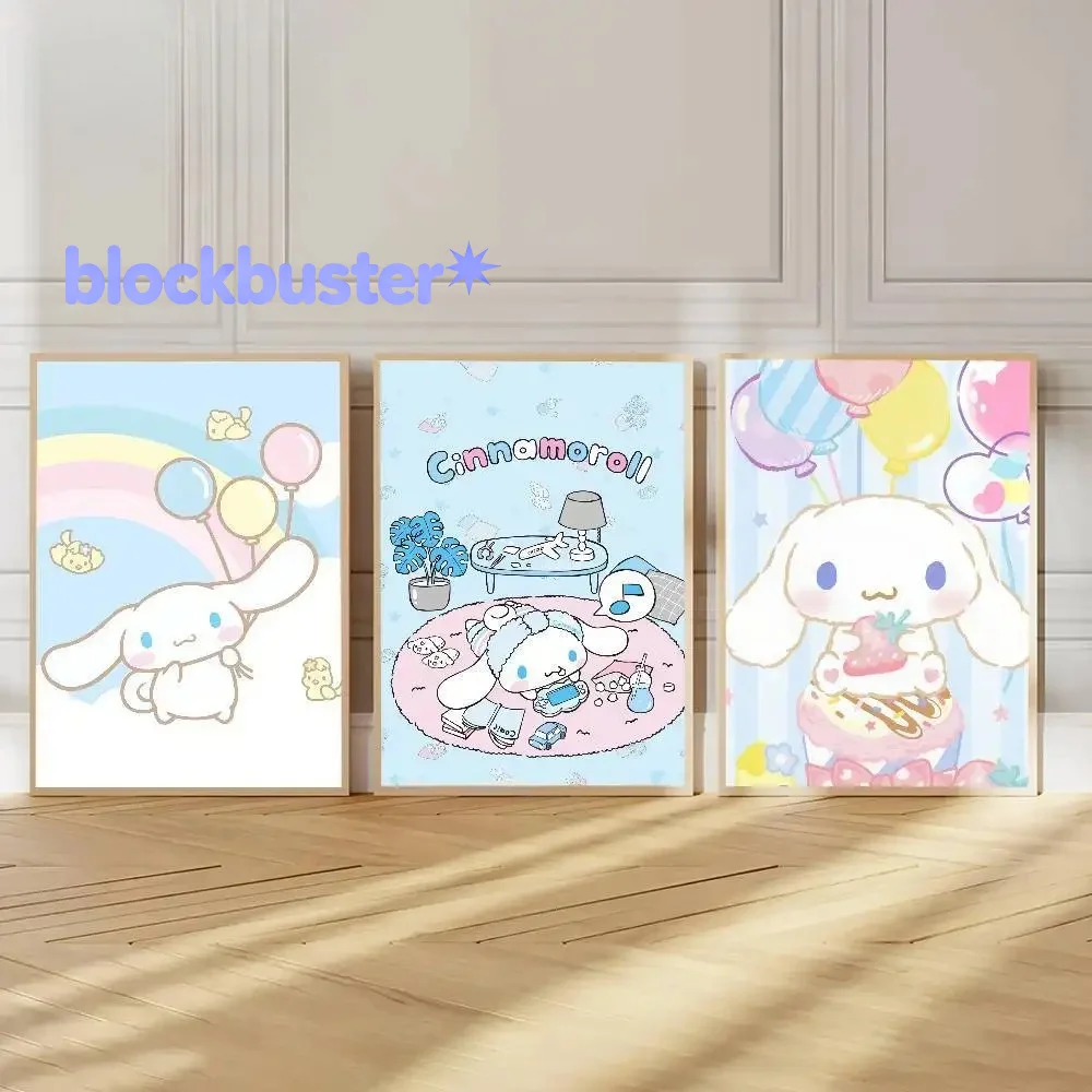 Sanrio Cinnamoroll, Pintura De Diamantes En Mosaico De Dibujos Animados, Globo Arcoíris, Decoración De Habitacionesframeless