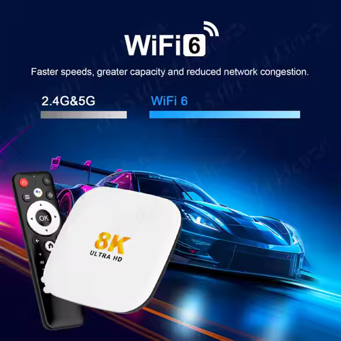 Newest H96 MAX M2 PLUS Android 14.0 TV Box 8K HD Media Player WiFi 6 Bluetooth 5.4 Google Voice AV1 Set Top Box w/Remote Control