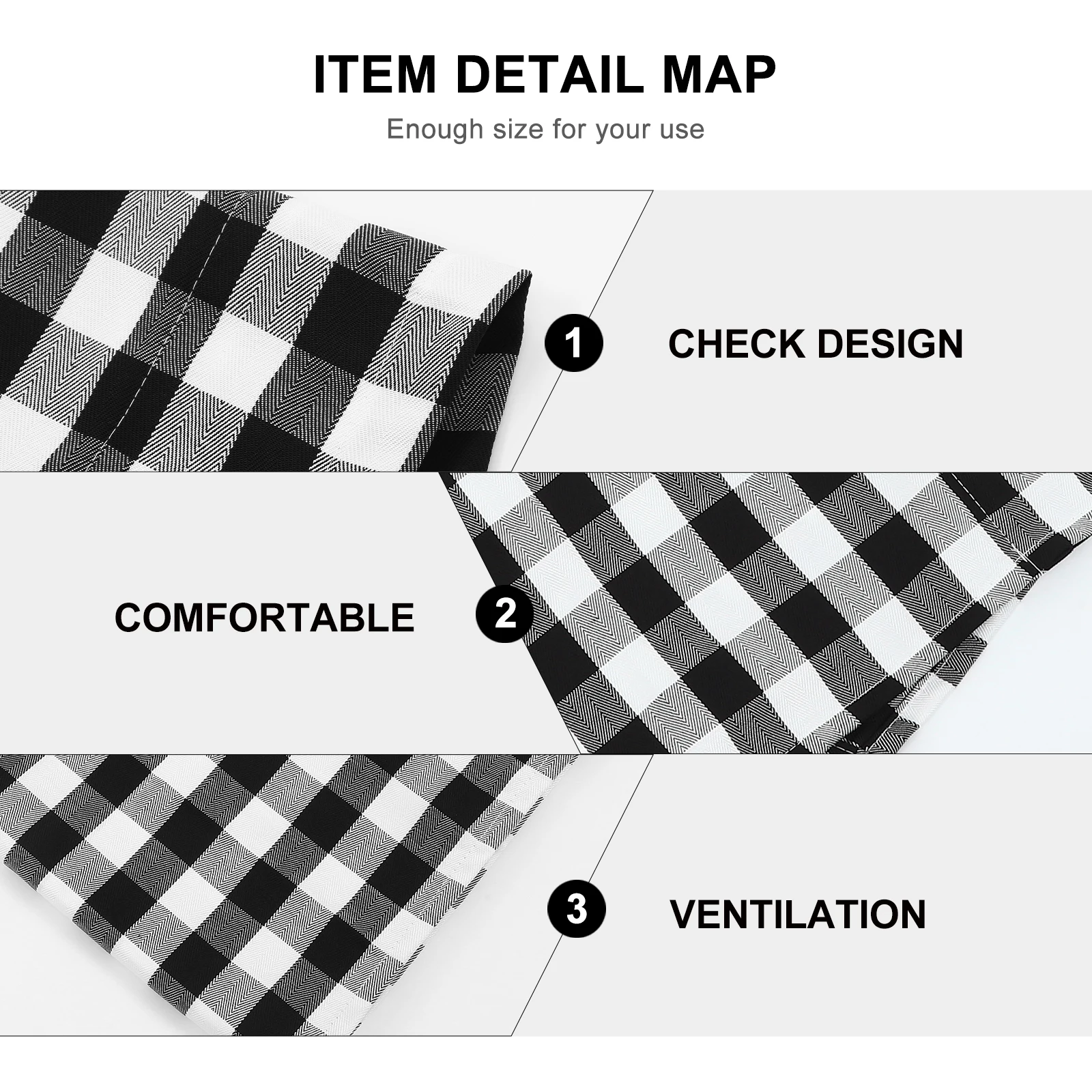 

Buffalo Check Valance Black White Plaid Kitchen Window Decorative Curtain Polyester Easy Install For Bathroom