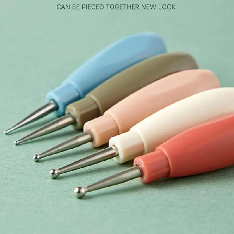 

New 1/5pcs Professional Nail Art Dotting Pen Plastic Handle DIY Dotting Pens Spliced Rhinestones Gem Picker Manicure Tools