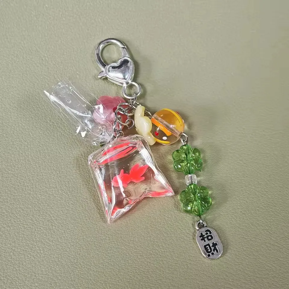 Cute Fish Keychain Phone Charms Lanyard Pendant Colorful Lucky Cases for iPhone15 CCD Camera Schoolbag Decor Y2K Accessories view 2