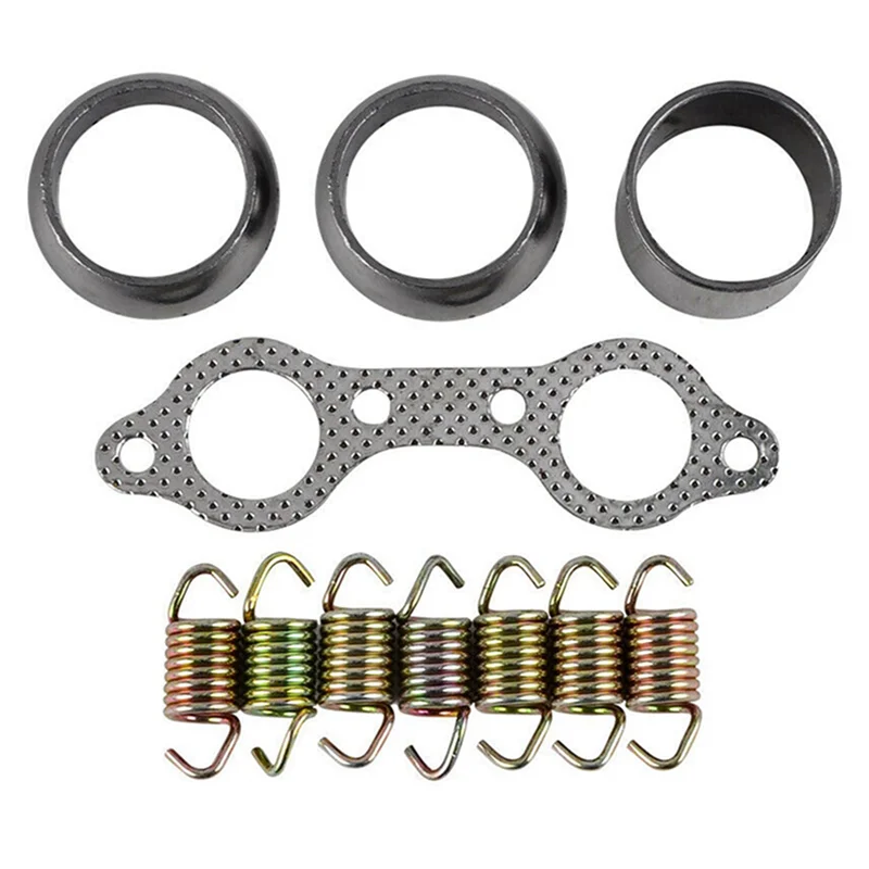 

F9-2X UTV Exhaust Pipe Manifold Gasket And Spring Rebuild Kit For Polaris RZR 800 2008-2010 5811511 3610047 5250091