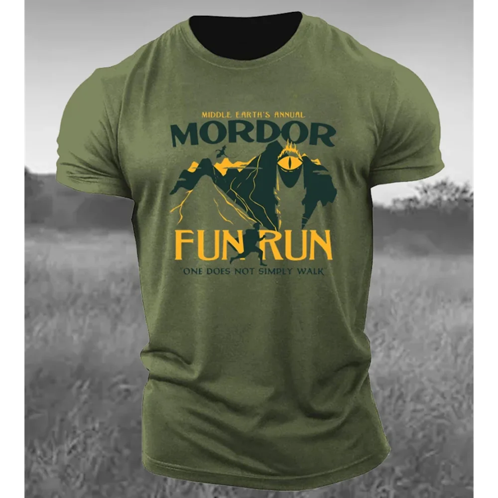 2023 T-Shirt For Men Mountain Pattern 3d Print Men'S T Shirt Loose Oversized-Shirt Fashion Top Sport Tees Street Casual Clothing image 3