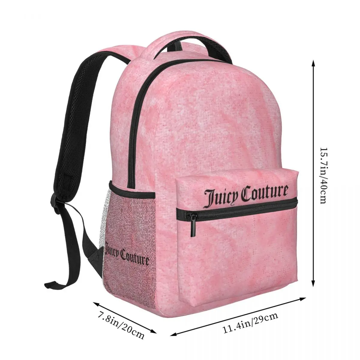 Juicy-Couture For Girls Boys Large Capacity Student Backpack Lightweight waterproof Backpack 16in