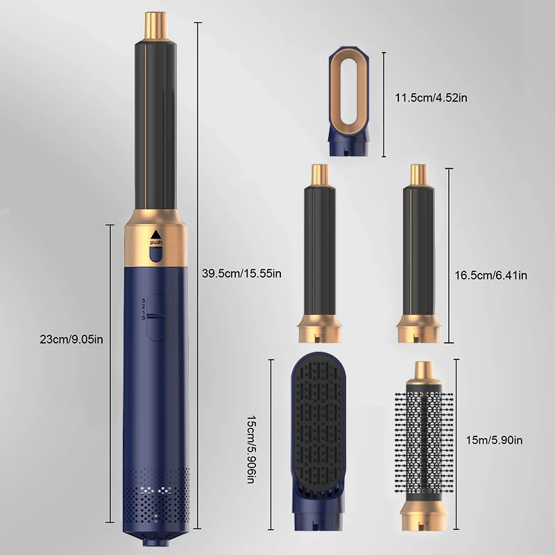 2024 Nowa suszarka do włosów 5 w 1 Zestaw gorących grzebieni Profesjonalna lokówka Prostownica do włosów Narzędzie do stylizacji suszarki do włosów
