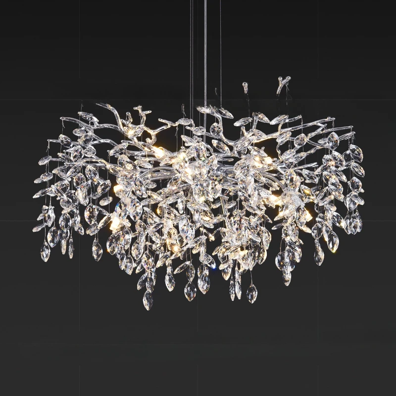 

Dining room aluminum crystal lamp hall bedroom branch chandelier