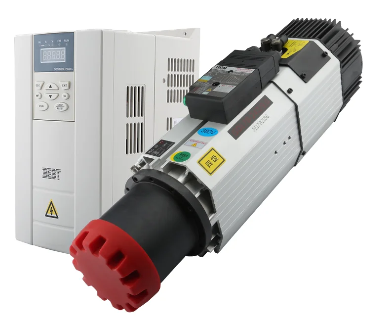 HQD 9kw 220v 380v Long Nose Atc 9 kw Spindle Motor Hsk Iso30 Bt30 Kit Single Phase Replace Hsd for Steel Cnc Router