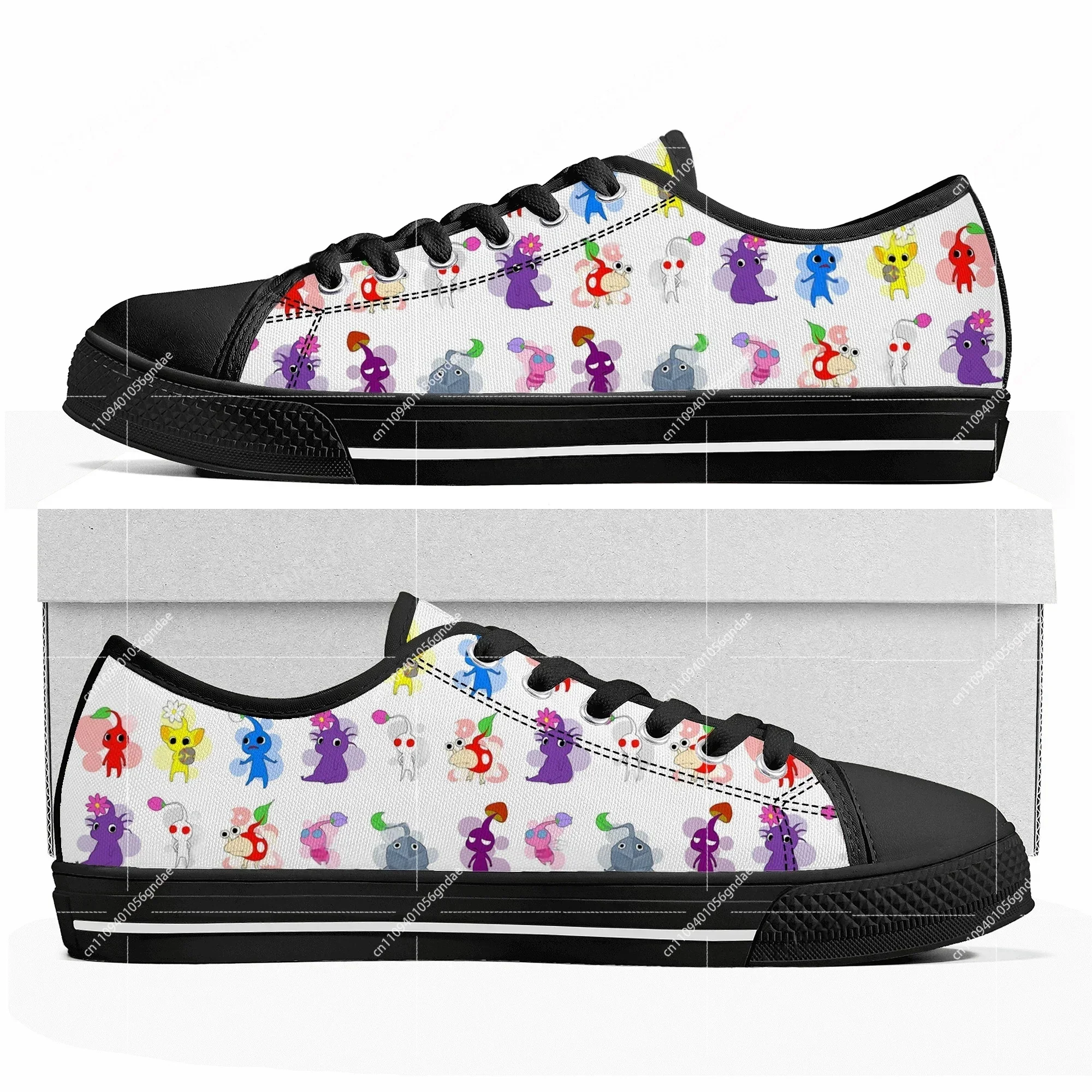 

Pikmin Custom Low Top Sneakers Cartoon Game Womens Mens Teenager Fashion Shoes Casual Tailor Made Canvas Sneaker