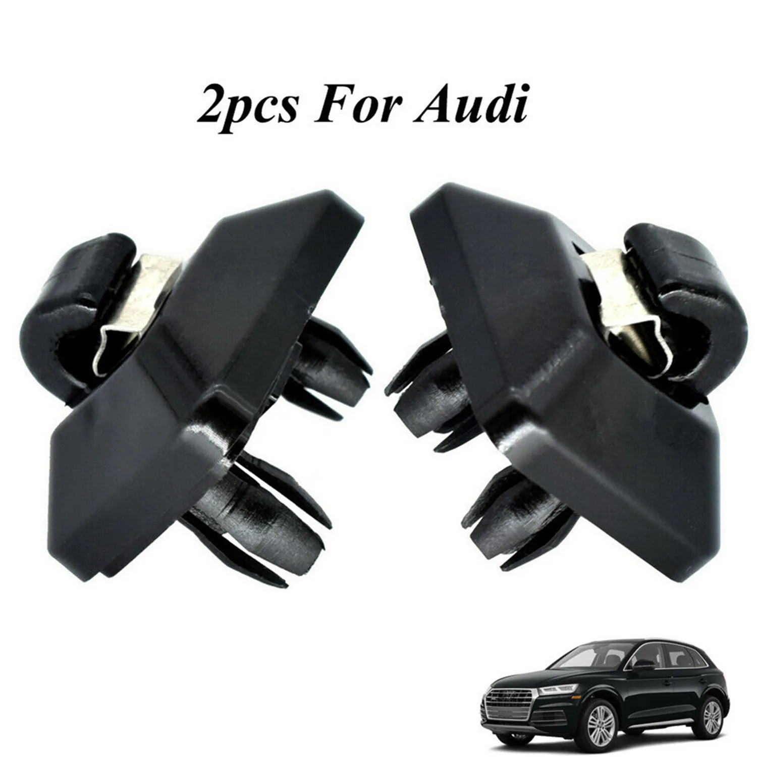 2pc 8U0857562A Gray Black Car Sun Visor Hooks Clips for Audi A1 A3 A4 A5 Q3 Q5 S3 S4 S5 TT Interior Replacement Accessories Part