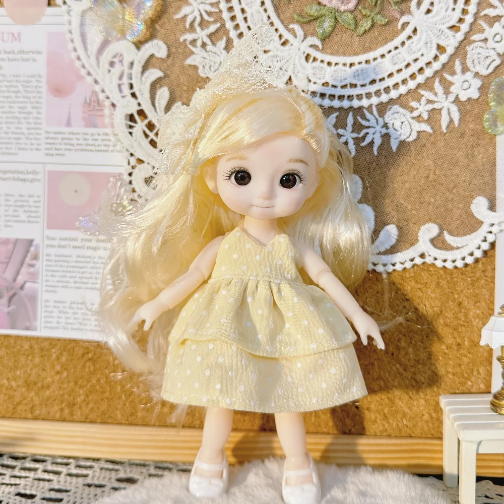 15-17cm BJD Dolls 1/12 Cute Princess Dress Up Doll Doll Toys for Girls Birthday Xmas Gifts 13 Movable Joint 3D Eyes Toy Kids - view 3