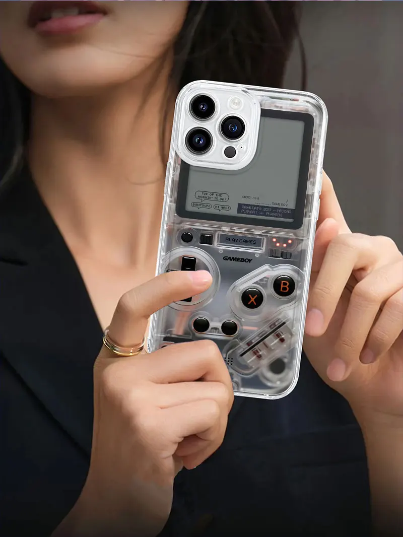 واضح PC لعبة آلة نمط جراب هاتف آيفون 17 16 15 زائد 14 13 12 11 برو ماكس X XS XR 6 7 8 غطاء خلفي شفاف #2