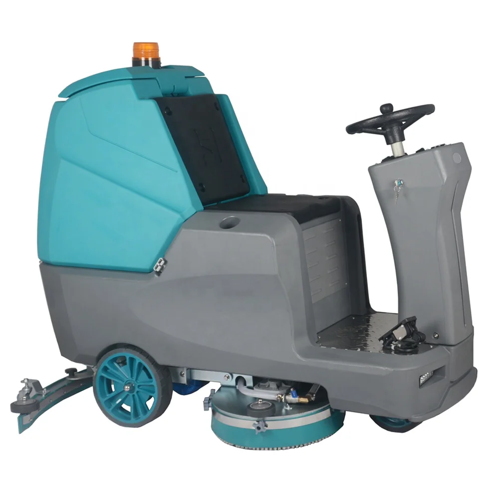 RD860N Fully Automatic Floor Scrubber Marble Tile Ride On Floor Cleaning Machine with High Pressure Gun