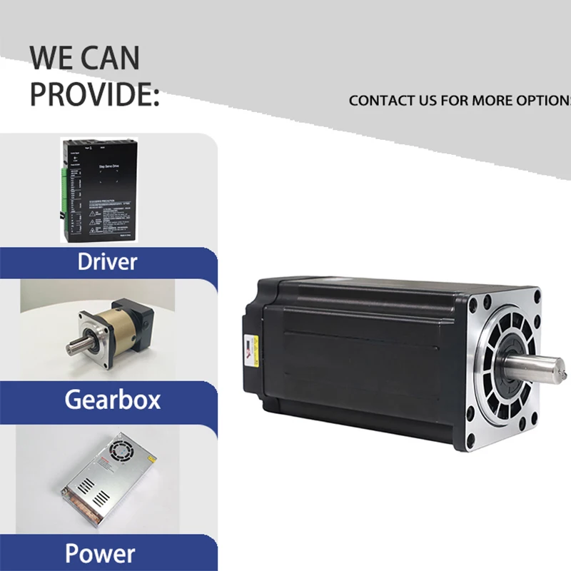 Nema42 185mm 3 Phase Hybrid Stepper Motor with Optional Driver 80-200V for CNC Machine & Textile Machinery