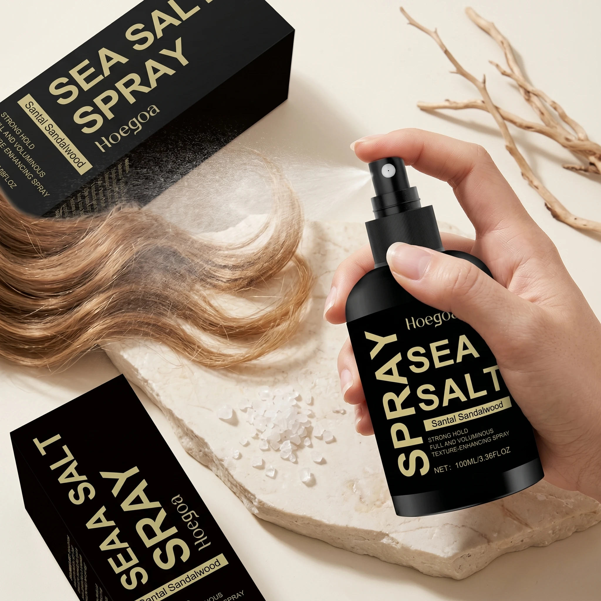 Meersalz-Styling-Spray: Gegen Frizz, für Fixierung und Volumen – für hochwertige, flauschige Locken und Textur am Kopfoberteil – Detail 6