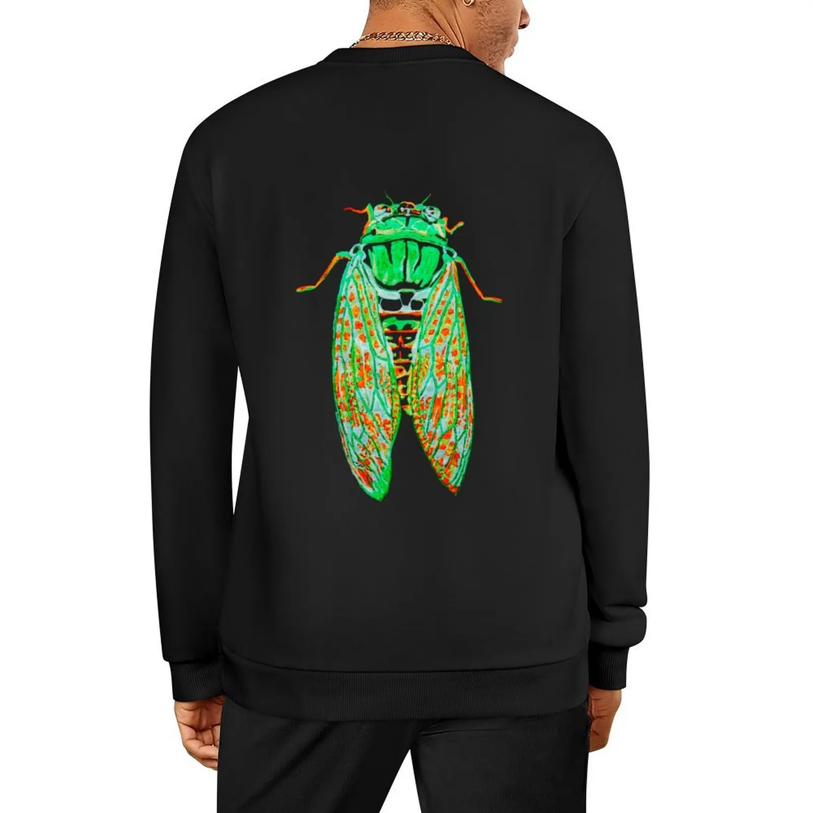 

Cicada at Night Pullover blouse men's sweat-shirt japanese style men's autumn clothes sports sweatshirt man