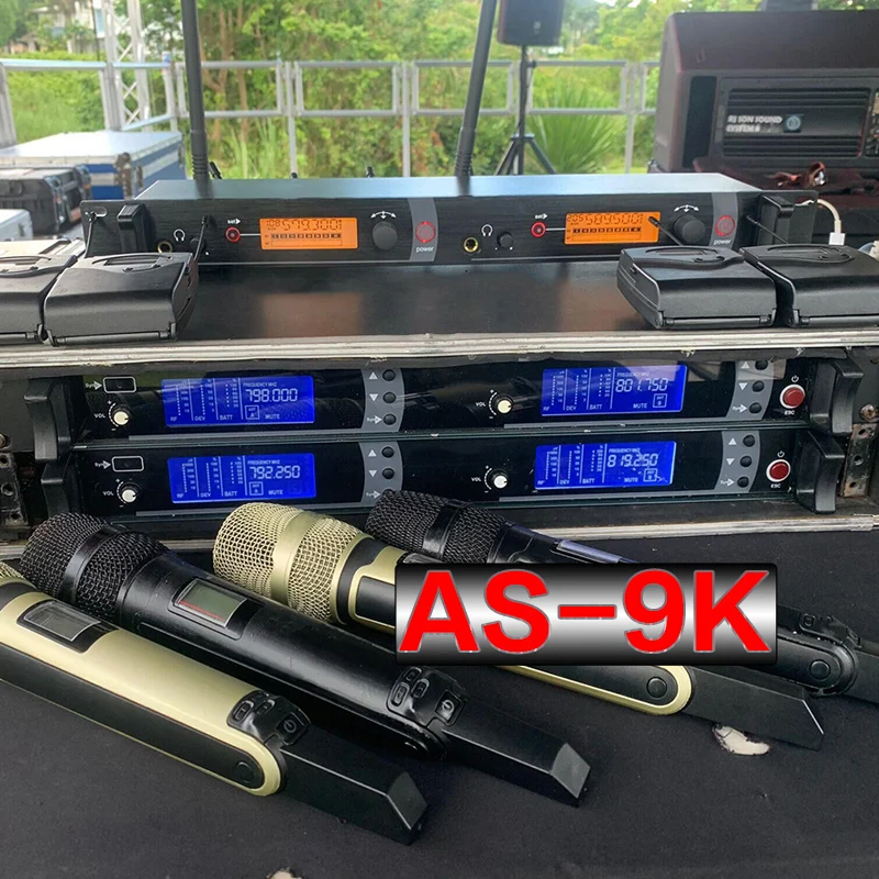 مجموعة ميكروفون صوتي لاسلكي احترافي من TLF Guangzhou مكونة من 2 ميكروفون لاسلكي محمول باليد بتقنية UHF #5