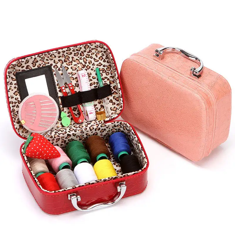 Portable Complete Sewing Kit with Threads Needles Scissors Tape  Storage Box DIY Sewing Tools Portable Travel Stitch Sewing Tool