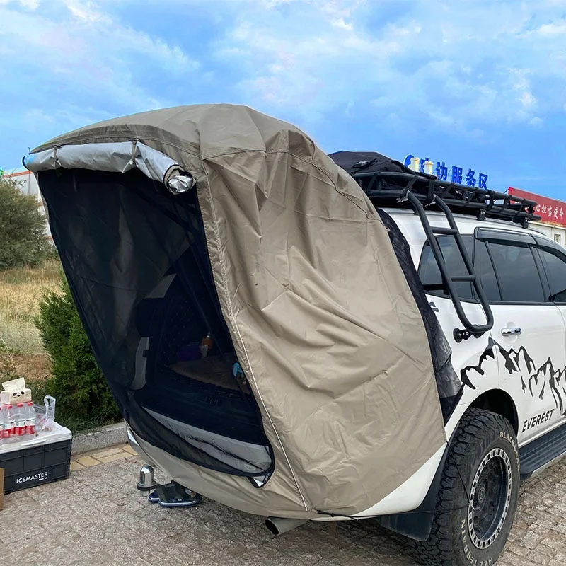 

Shelter Shade Camping Side Car Roof Top Tent Awning Waterproof UV Portable Automobile Rooftop Rain Canopy Car Rear Tent