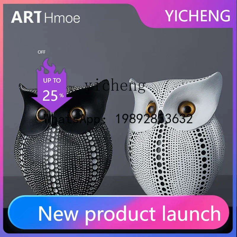 

X2 Nordic wine cabinet small ornament owl polka dot artwork soft decoration office desktop bookshelf modern simple decoration