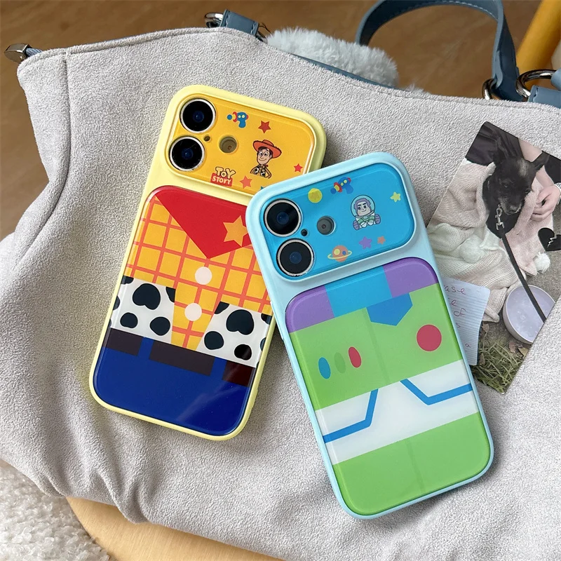 Новый чехол для телефона 2026 года с мультяшным дизайном для iPhone 15 16 17 Pro Max, милый прозрачный чехол с Баззом и Вуди, противоударный, подарок для пары, роскошный модный аксессуар для телефона