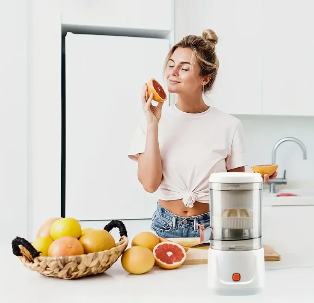 

Portable USB Rechargeable Orange Juicer, Efficient Meat and PulpSeparation Function, Food-Grade ABS Cup, Button Control