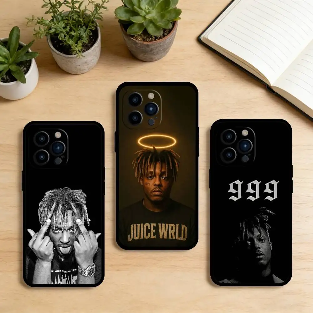 

AAA America rapper J-Juice W-Wrld Phone Case For iPhone 17,16,15,14,13,12,11 Plus,Pro Max,XS,Soft Silicone Black Cover