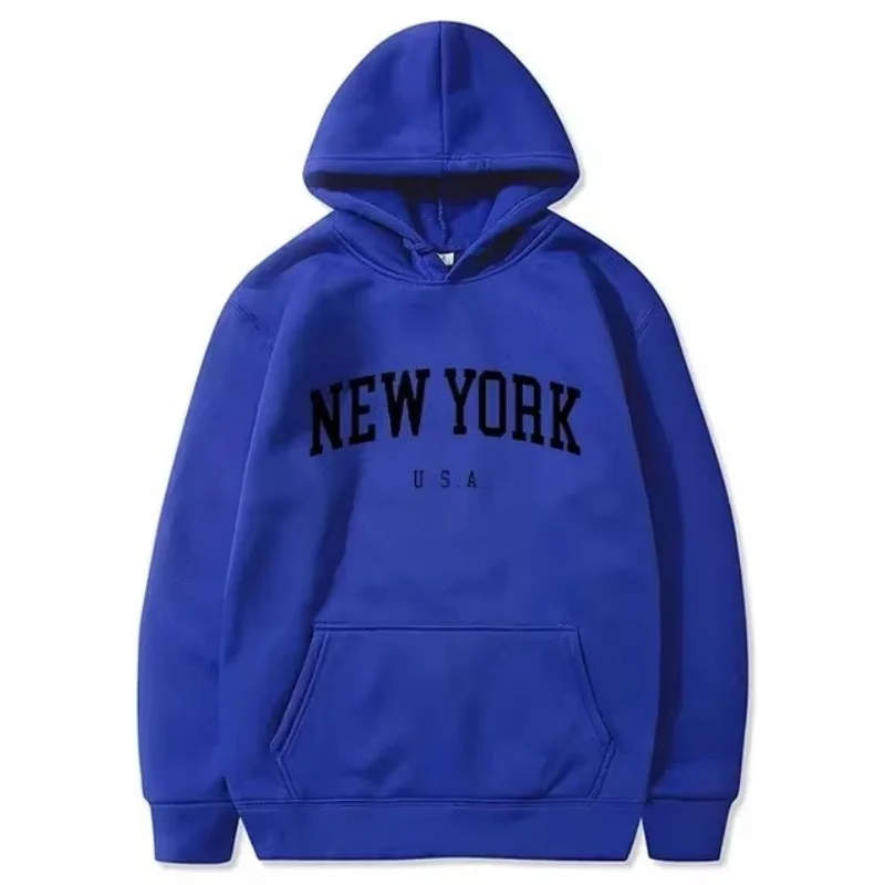 New men women\'s New York American City Hoodie fashion letter printed graphic sweatshirt loose casual Harajuku hoodie sportswear