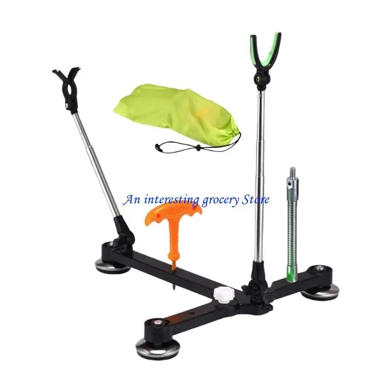 

652D Multifunctional Ice Fishing Rod Holder with Adjustable Angles Fishing Shelf