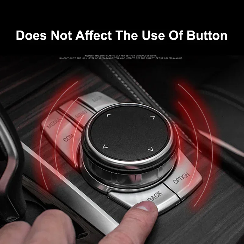 

ABS Car Multimedia Button Cover Trim Parking Brake Button Sticker for BMW X1 X3 X5 X6 1/2/3/5 Series 2017-2021 Auto Accessories